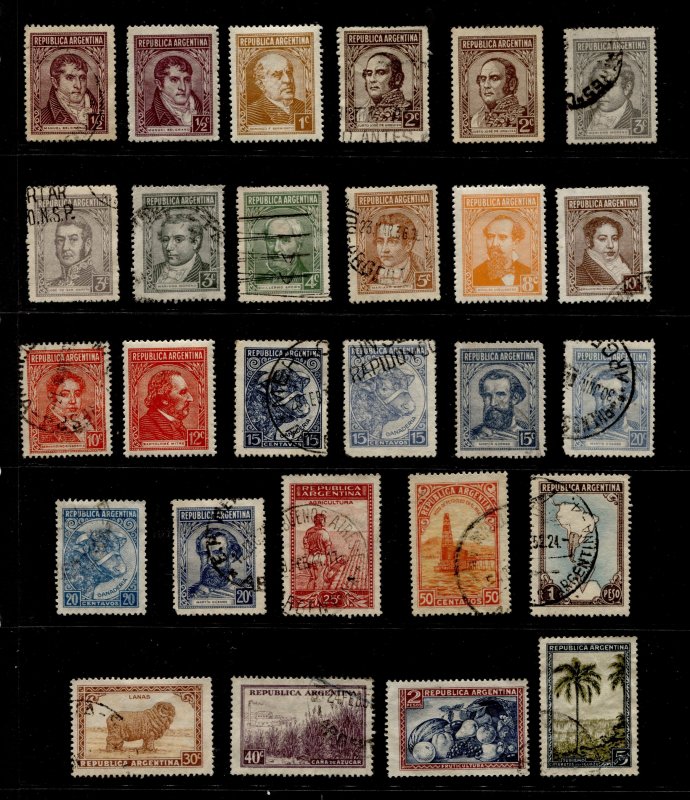 Argentina #418-450 Short Definitive Set Unchecked MVLH / Used