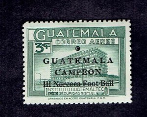 GUATEMALA SCOTT#C360 1967 WINTER SOCCER GAMES OVERPRINT - MH