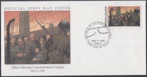 MARSHALL ISLANDS Sc #512 FDC ALLIES LIBERATE CONCENTRATION CAMPS