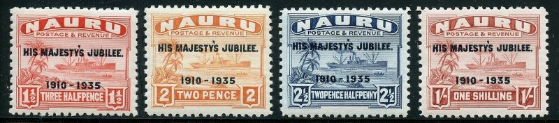 NAURU SCOTT#31/34  MINT  HINGED --SCOTT VALUE $5.00