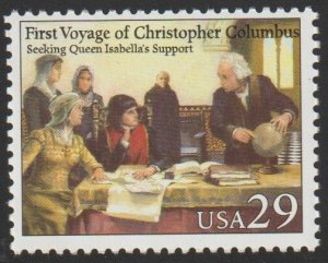 SC# 2620 - (29c) - Voyages of Columbus, Seeking Queen's Support, MNH single