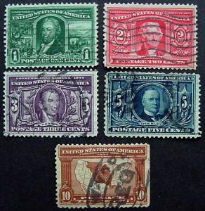 USA, Scott 323-7, Used set