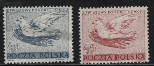 POLAND,     487-488   MINT HINGED  SET