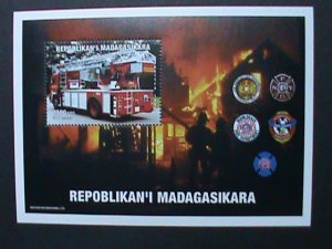 MADAGASCAR -1999-FIRE ENGINE AND LOCOS  MNH S/S SHEET VF WE SHIP TO WORLD WIDE