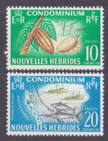 1965 New Hebrides 216-217 Marine fauna / Flora 5,20 €