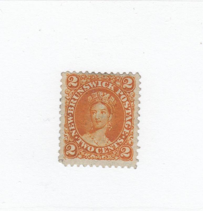 NEW BRUNSWICK REF# KM39 # 7 VF-MNGH 2cts ORANGE Q/VICTORIA CAT VALUE $20