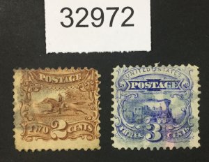 US STAMPS   #113-114 USED LOT #32972