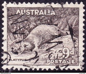 AUSTRALIA 1938 KGVI 9d Chocolate SG173 FU