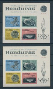 [104841] Honduras 1964 Olympic Games Tokyo Perf. & Imperf. Sheets MNH 