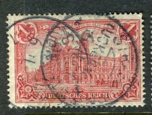 GERMANY; 1906-11 early Deutsches Reich high value 1M. used fair Postmark 