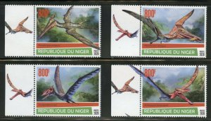 NIGER 2020 FLYING DINOSAURS  SET  MINT NH