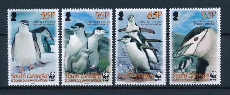 [53617] South Georgia 2008 Birds Vögel Oiseaux Ucelli WWF Penguin MNH