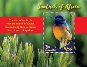 Gambia 2019 - Sunbirds of Africa - Souvenir Stamp Sheet - MNH