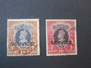 India 1937 Sc O100,O103 FU