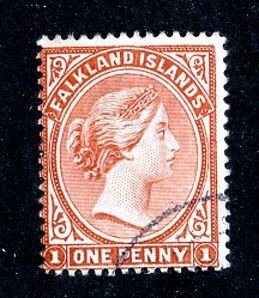 1891 Falkland Sc #11 used cv.$85 ( 9011 BCXX5 )