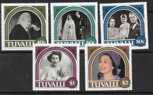 TUVALU SG484/8 1987 RUBY WEDDING MNH