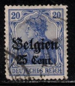 BELGIUM Scott # N4 Used - German Occupation WWI - German Stamp Overprinted