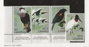 LESOTHO Sc 1400-3 NH issue of 2007 - BIRDS