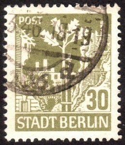 1945, Germany, Allied Occupation of Berlin 30pfg, Used, Sc 11N7