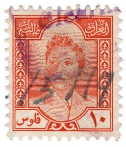 (I.B) Iraq Revenue : Duty Stamp 10f (King Faisal II)