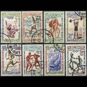 MOROCCO 1960 - Scott# 45-52 Olympics Set of 8 Used