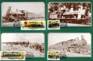 Bophuthatswana - 1991 Steam Locomotives Maxi Card Set SG 260-263