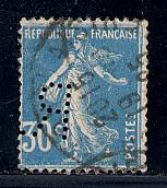 France Scott # 173, perfin R., used