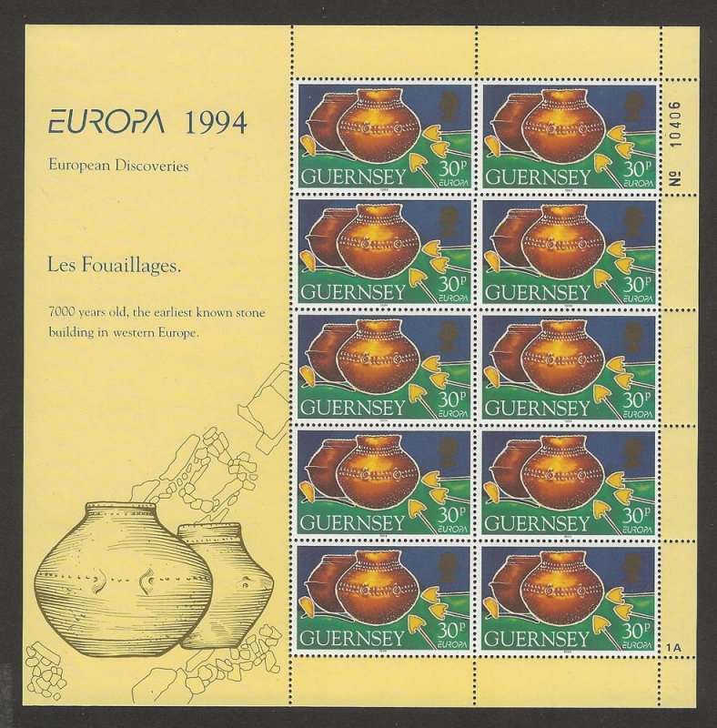 Guernsey 1994  Discoveries set sheets mnh sc 526-527-528-529