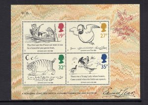 Great Britain 1988 MNH  Edward Lear sheet