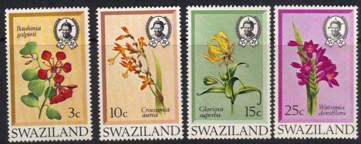 Swaziland #183-86 MNH cpl flowers