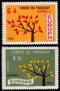 ✔️ PARAGUAY 1962 - HONORING THE EUROPE UNION - MI. 1130/1131 ** MNH