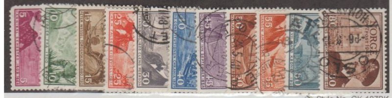 Norway Scott #279-289 Stamps - Used Set