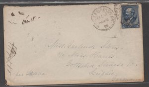 U.S. Scott #216 Cover - 13-19 Dec 1888 Hartford CT to Leipzig Germany