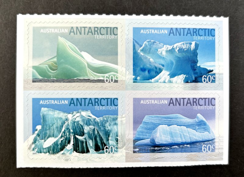Australian Antarctic Territory: 2011, Icebergs,  Booklet Stamps, MNH set