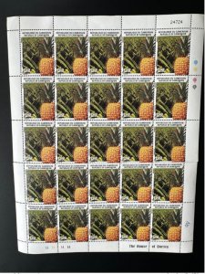 1998 Cameroon Mi. 1227 Sheet Board Bow Pineapple Pineapple Pineapple 125 F-