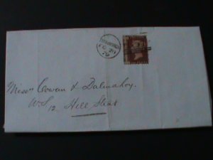 ​GREAT BRITAIN-1864-SC#33a-ERROR-QUEEN VICTORIA-ON COVER -VF-160 YEARS OLD