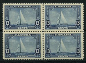 ?#216 Jubilee issue sail boat 13c x block of 2VFMH, 2VF MNH Cat $60 Canada mint