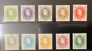 Denmark, #210-19, complete set, NH, VF, Scott $295.00
