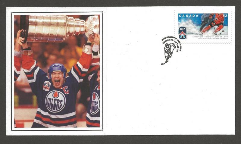 Canada Post Oilers Capitain with Stanlet Cup -- Year 2008 -- HOCKEY FDC #2265