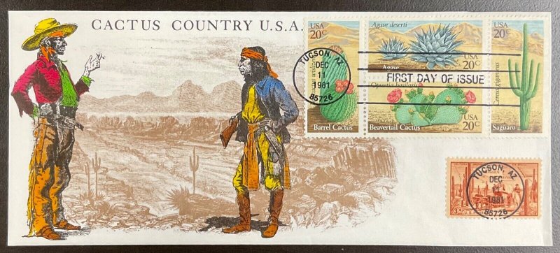 1942-45 Marvin Hissman painted on top of KMC Ventures Desert Plant FDC 10 of 75