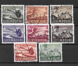 Luxembourg   1946 Airmail   Sc# C7-C15  VF Used