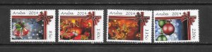 ARUBA #443a-d  CHRISTMAS 2014    MNH