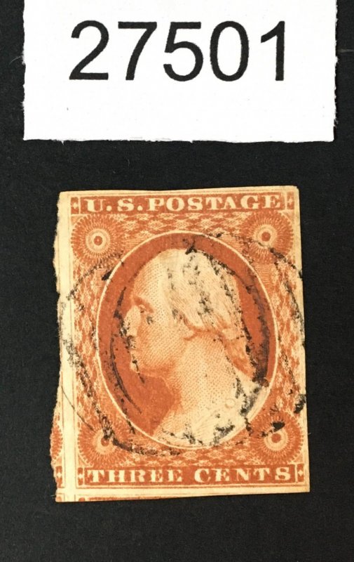 MOMEN: US STAMPS # 10 ORANGE BROWN USED LOT #27501