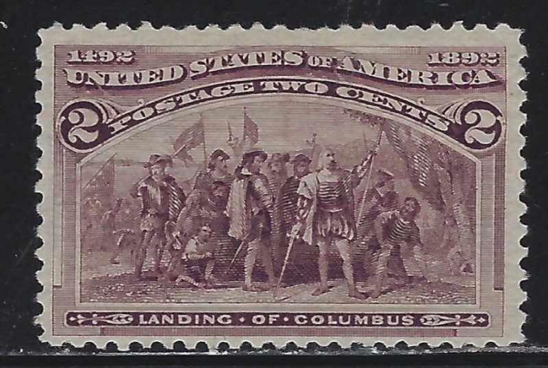 Scott # 231 Lot D443 2c Columbian Exposition  MH OG