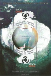 Chile Chili 2009 IPY Int Polar Year joint issue block MNH