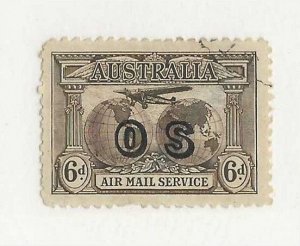 Australia Sc #C01  6p official airmail used VGF