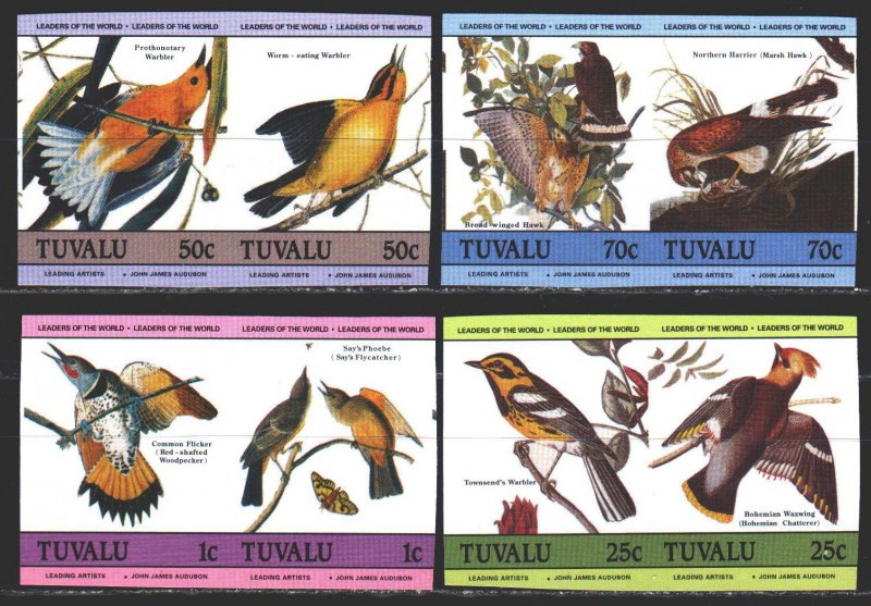 Tuvalu. 1985. 276V-83V. Birds, Odabon, fauna. MNH.