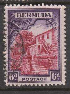 Bermuda 1936 6d Violet & Rose Lake Sc#112 Used