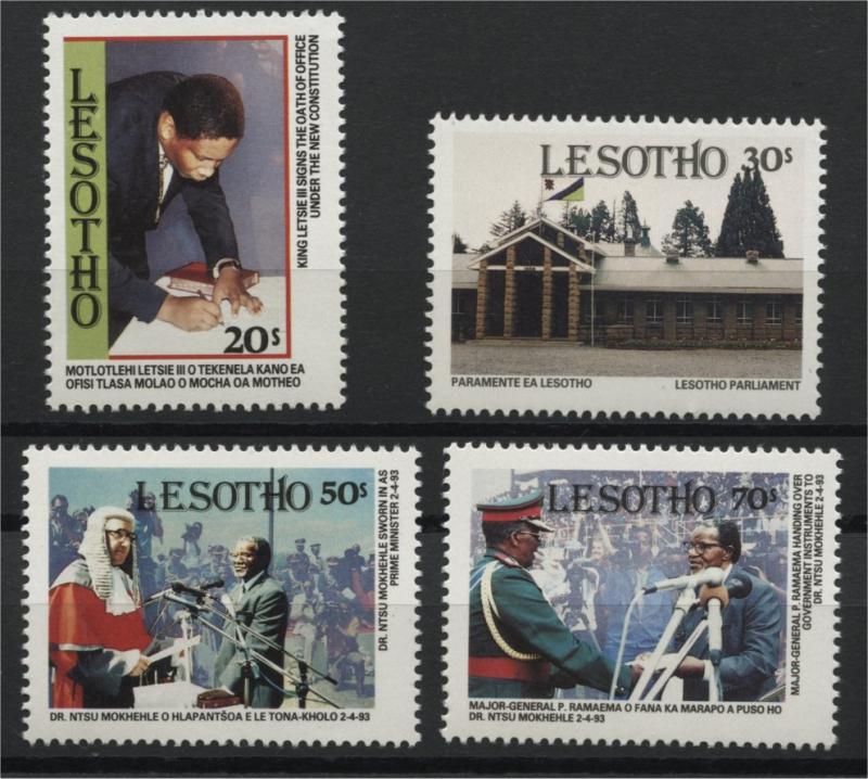 LESOTHO, RESTITUTION OF DEMOCRACY 1993, MNH SET	