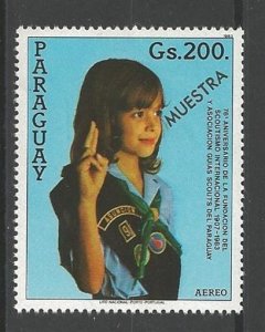 1984 Girl Scouts Paraguay 75th anniversary 'Muestra' Specimen